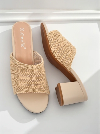 Royalfashion Mules pour femmes à talon bloc Sole Bloom