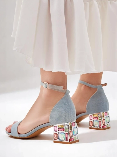 Sandales Royalfashion pour femmes avec talons décoratifs Ballou