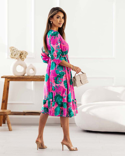 Royalfashion Robe midi pour femme avec motif original