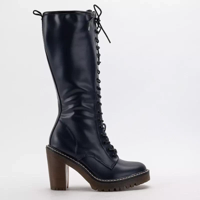 OUTLET Bottines femme bleu marine sur le poteau Elisha - Chaussures