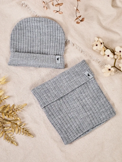 Royalfashion Ensemble Universel d'Hiver - bonnet avec tour de cou