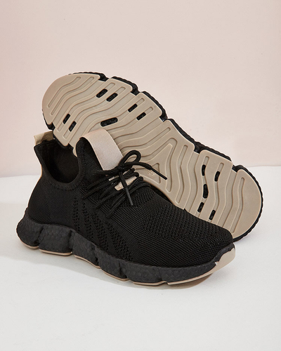 Chaussures de sport noires et beiges pour femmes Bommgi - Footwear
