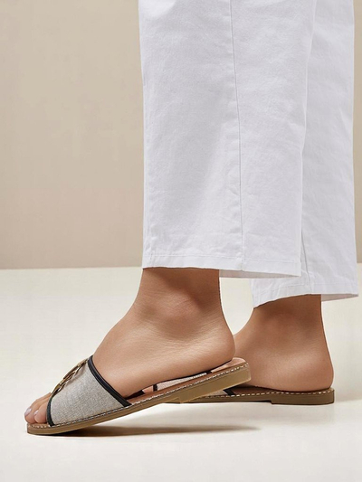 Royalfashion Chaussons à semelle plate pour femmes Rorole