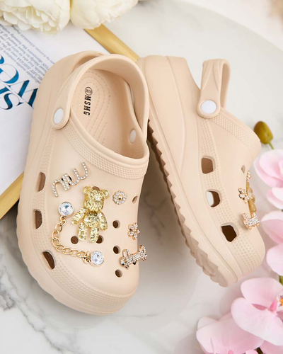 Royalfashion Tongs en caoutchouc pour femme avec ornements Fescas