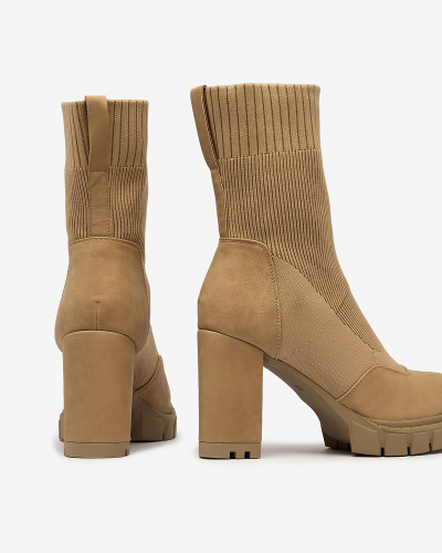 Royalfashion Bottines Flexi de couleur camel