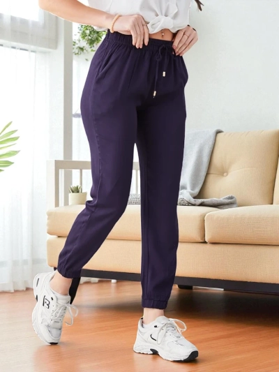 Sofía Pantalon Long en Lyocell Granat