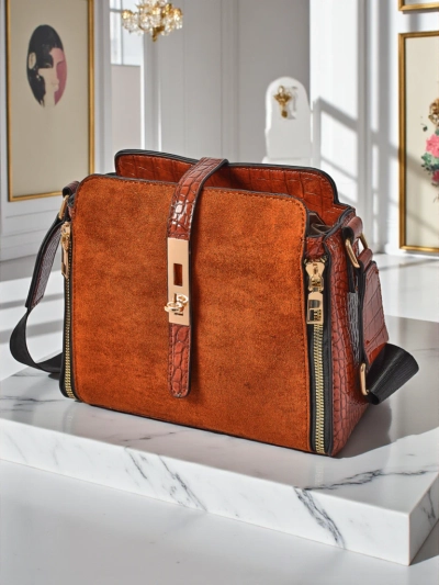 Clementia Sac à Main Marron pour Femme en Cuir Écologique - Élégant au quotidien