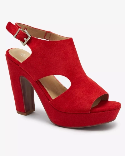 Sandales rouges pour femme sur tige Lamiess - Footwear