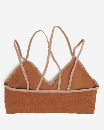 Rouge brique Brassière de sport pour femme à fines bretelles - Sous-vêtements