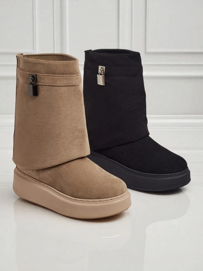 Bottes courtes de style bottes de neige pour femmes avec tige amovible Elizze