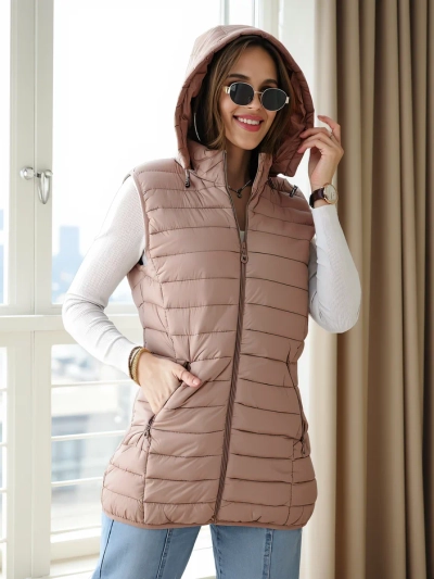 Veste sans manches Royalfashion pour femmes avec capuche amovible