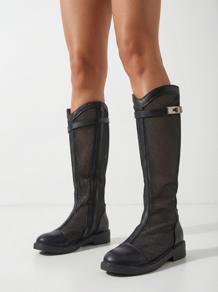 Royalfashion Bottines pour femmes à haute perforation Ovittole