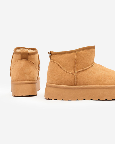 Royalfashion Bottes de neige à plateforme pour femmes en marron Ersinella