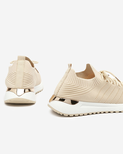 OUTLET Chaussures de sport femme en tissu beige Erina - Footwear