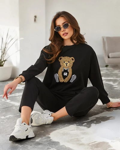 Ensemble en viscose Royalfashion pour femmes avec un ours
