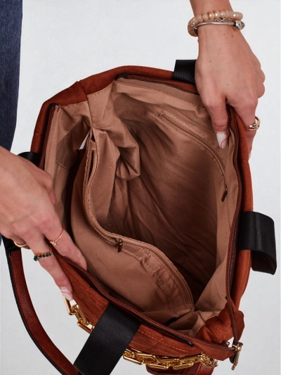 Sac à main shopper pour femme éco + suédine Azure Veil