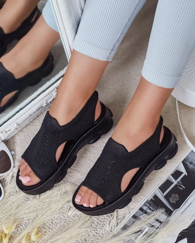 Royalfashion Sandales pour femmes avec tige en Volin