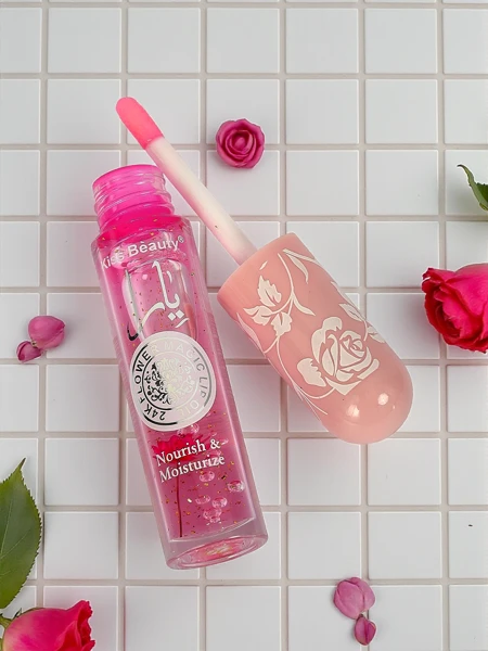 Gloss à lèvres pailleté changeant de couleur