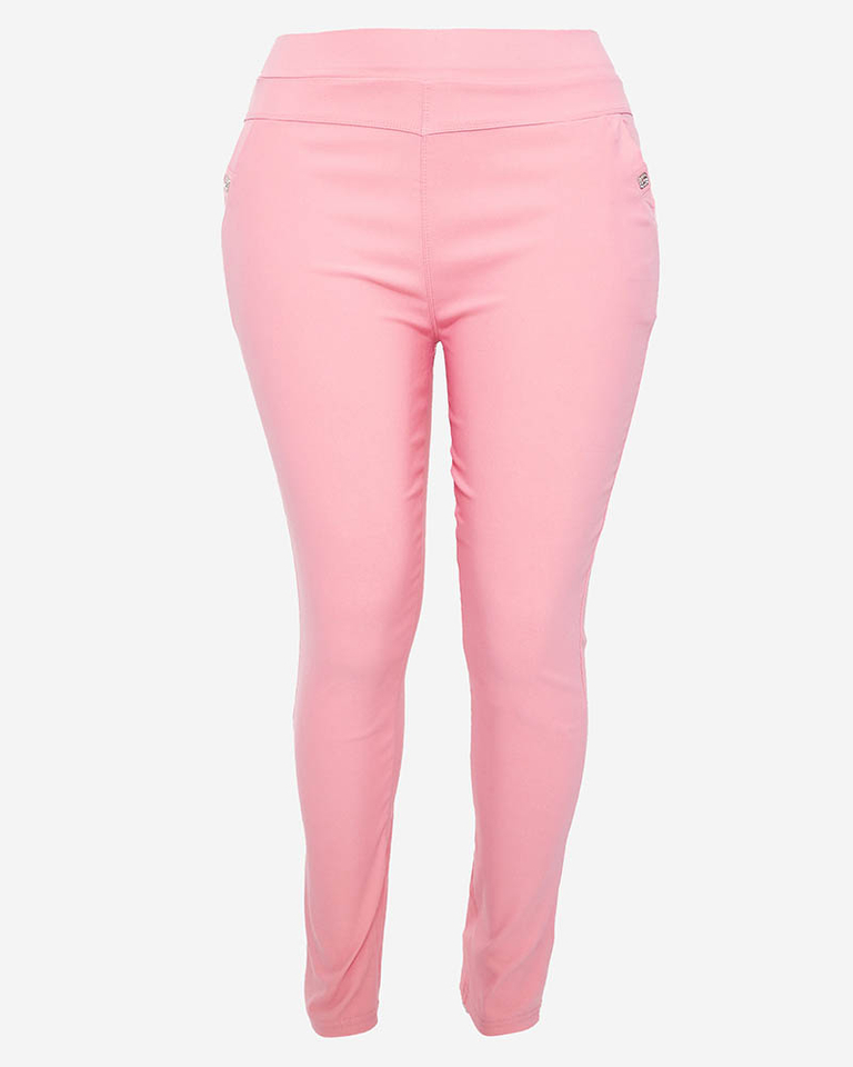 Treggings rose pour femme TAILLE PLUS- Vêtements