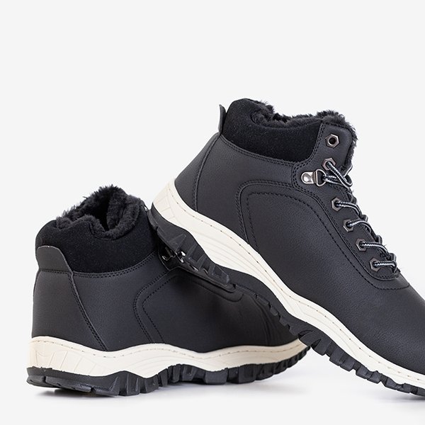 OUTLET Bottes isolées noires avec fourrure Slavkos - Chaussures