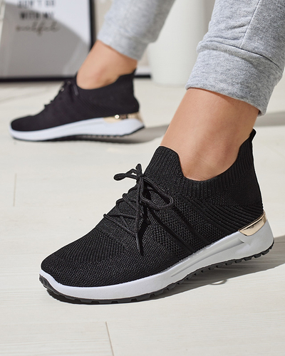 Chaussures de sport tissées noires pour femmes Ferroni - Footwear