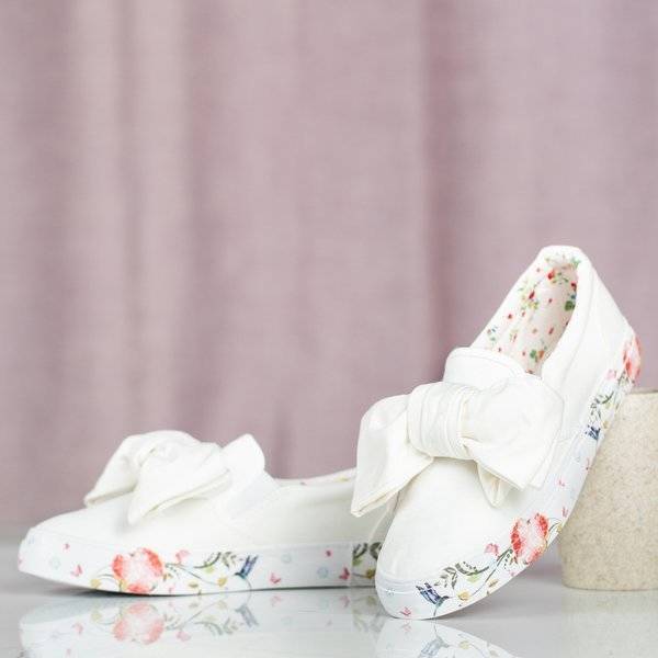 Sneakers écrues à imprimé floral Luciessa - Chaussures 1