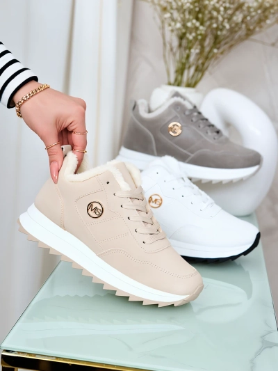 Royalfashion Chaussures de sport isolées pour femme Beige Lahho