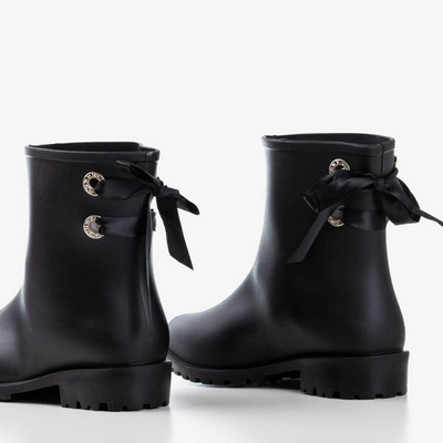 Bottes en caoutchouc mat pour femmes noires Ventilateurs - Chaussures 1