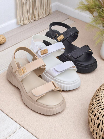Royalfashion Sandales pour femmes sur une semelle épaisse Aganda