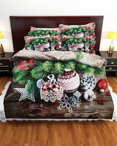 Royalfashion Literie à motifs 200x220 set de 3-PARTIES