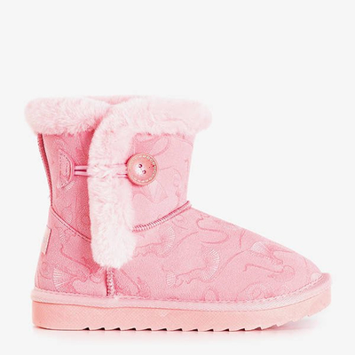 Bottes de neige pour enfants roses avec fourrure Xialo - Footwear