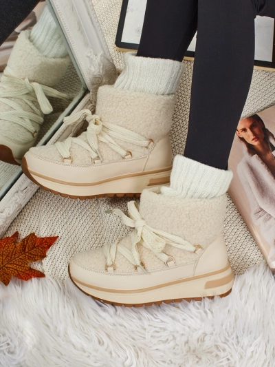 Bottes pour femmes style bottes de neige avec fourrure Verruna