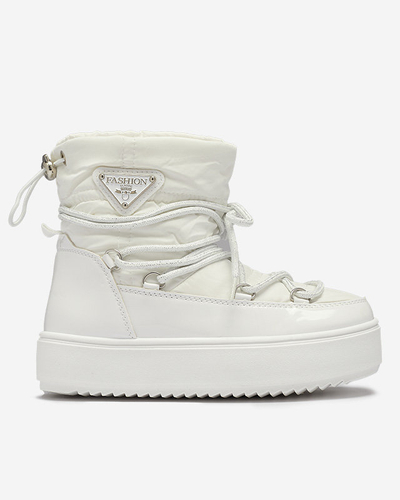 OUTLET Bottes de neige blanches pour enfants Asifa - Chaussures