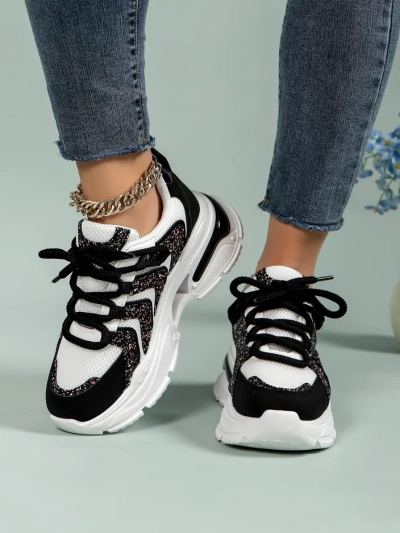 Royalfashion Baskets Sportives à Plateforme pour Femmes Angello