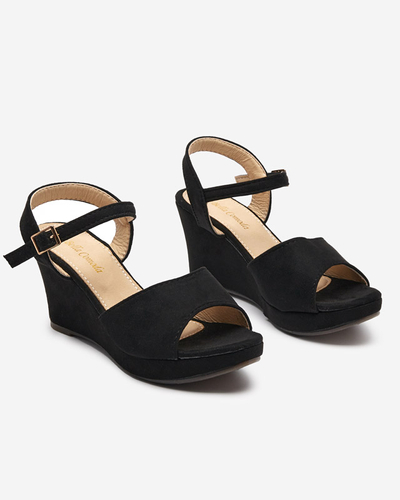 OUTLET Sandales compensées noires pour femme Nalem - Footwear