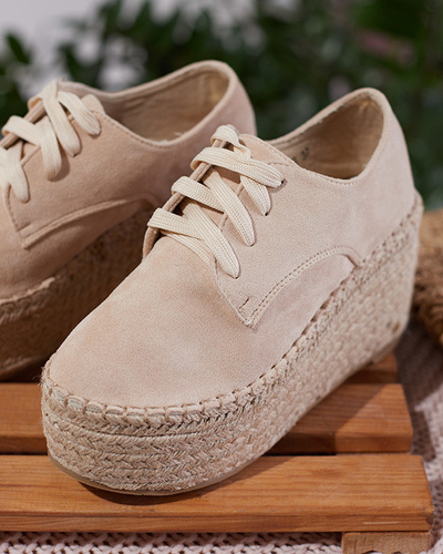 OUTLET Chaussures compensées beiges Jakaia- Footwear