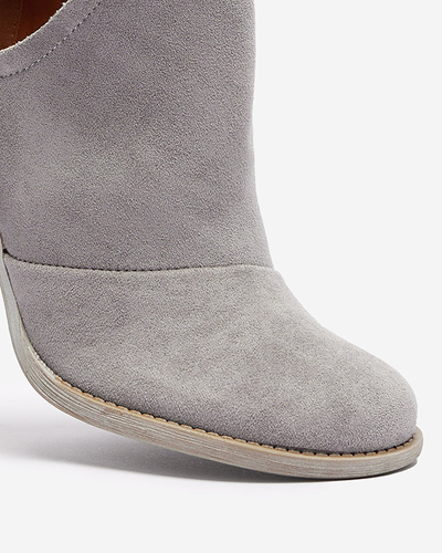 Bottines femme gris clair avec découpes Cintura - Footwear