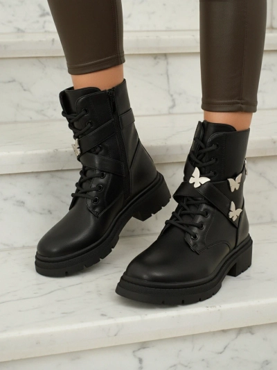 Bottines worker pour femmes avec décorations Motill