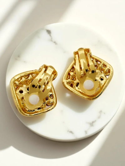 Royalfashion Boucles d'oreilles clip pour femme en cristal et zircon cubique