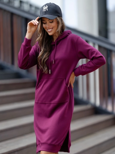 Royalfashion Robe sweat en viscose avec capuche