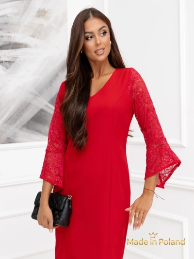 Mini-robe pour femmes à manches en dentelle Livia Style