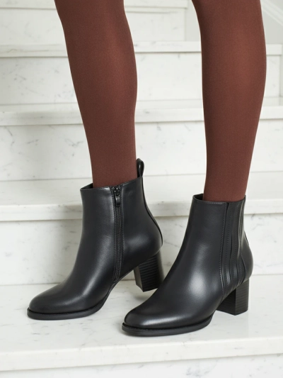 Bottines femme en cuir écologique à talon bloc Nerelle
