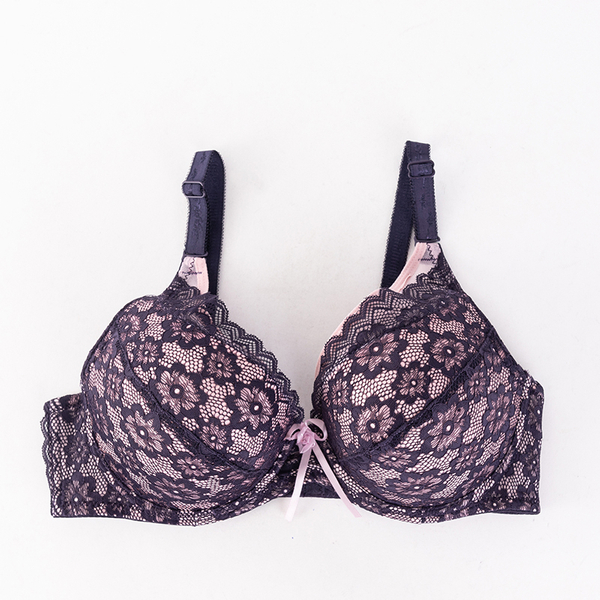 Soutien-gorge en dentelle violet et rose - Sous-vêtements