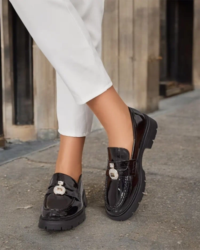 Royalfashion Mocassins laqués pour femme Bemies