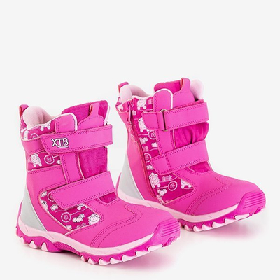 Bottes de neige pour enfants fuchsia avec imprimés Balbina - Footwear