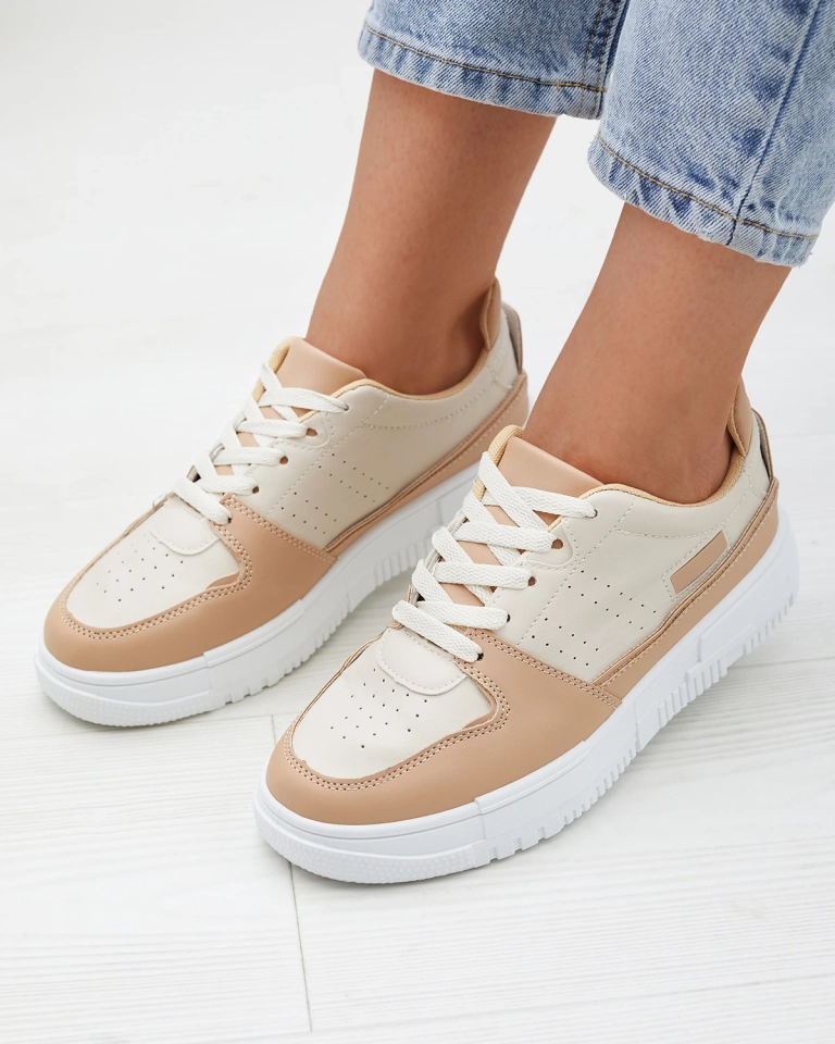Baskets de sport pour femme en marron clair Hellar - Chaussures