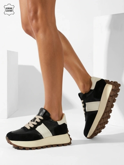 Baskets de sport pour femmes en cuir naturel Naterre