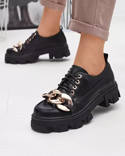 Chaussures plates noires Eqoia - Chaussures