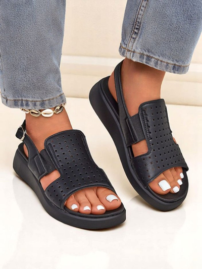 Royalfashion Sandales pour femmes à semelle épaisse BreezyStep