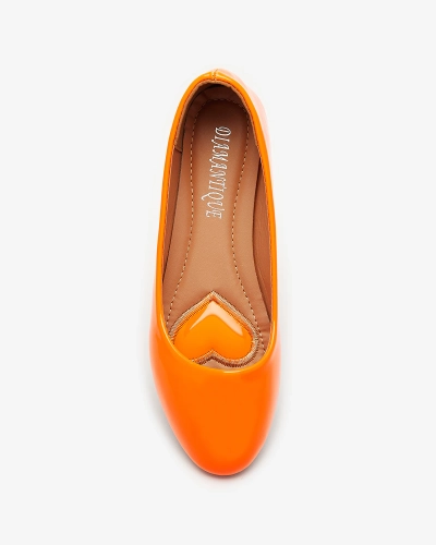 Ballerines laquées orange néon pour femme Fama - Footwear